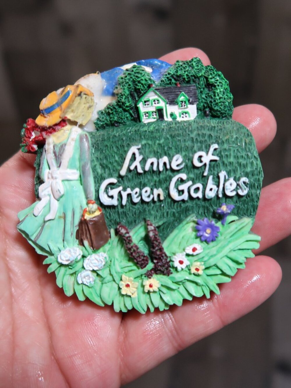 Anne of Green Gables Fridge Magnet Refrigerator Prince Edward Island Resin Round